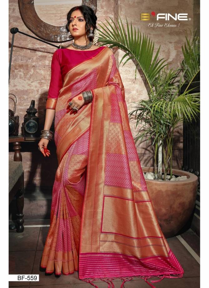 B Fine Fancy Latest Designer Party Wear Heavy Soft Silk Stylish Saree Collection